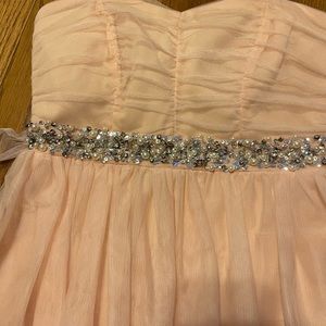 Size 3 peach color dress made by ruby rock